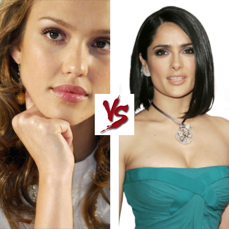 Round One Fight Jessica Alba Vs Salma Hayek